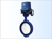 Wafer type electric soft sealing butterfly valve