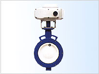 Electric wafer type soft sealing butterfly valve