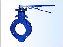 Manual wafer soft sealing butterfly valve
