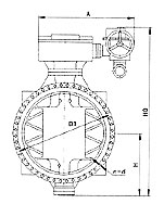 Large-caliber electric soft sealing butterfly valve
